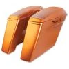 HogWorkz Dual Blocked Extended 4" Stretched Saddlebags Amber Whiskey -fly Outlet 166 6719 A V1