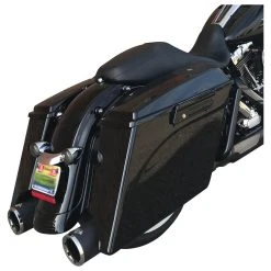 HogWorkz 4" Vivid Black Extended Saddlebags With Dual Cut-Out 13 HogWorkz 4" Vivid Black Extended Saddlebags With Dual Cut-Out -fly Outlet 753 308 F V1
