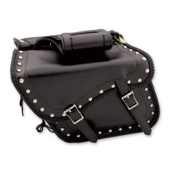 Dream Apparel Saddlebag & Accessory Studded Throwover Zip-Off Saddlebags
