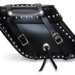 Leatherworks Inc. Leatherworks, Inc. Wide Angle Box Top Studded Saddlebags