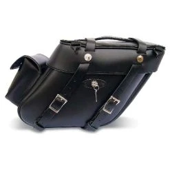 Leatherworks Inc. Leatherworks, Inc. Wide Angle Box Top Saddlebags With Rear Pockets