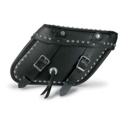 Leatherworks Inc. Leatherworks, Inc. Wide Angle Slant Box Top Studded Saddlebags