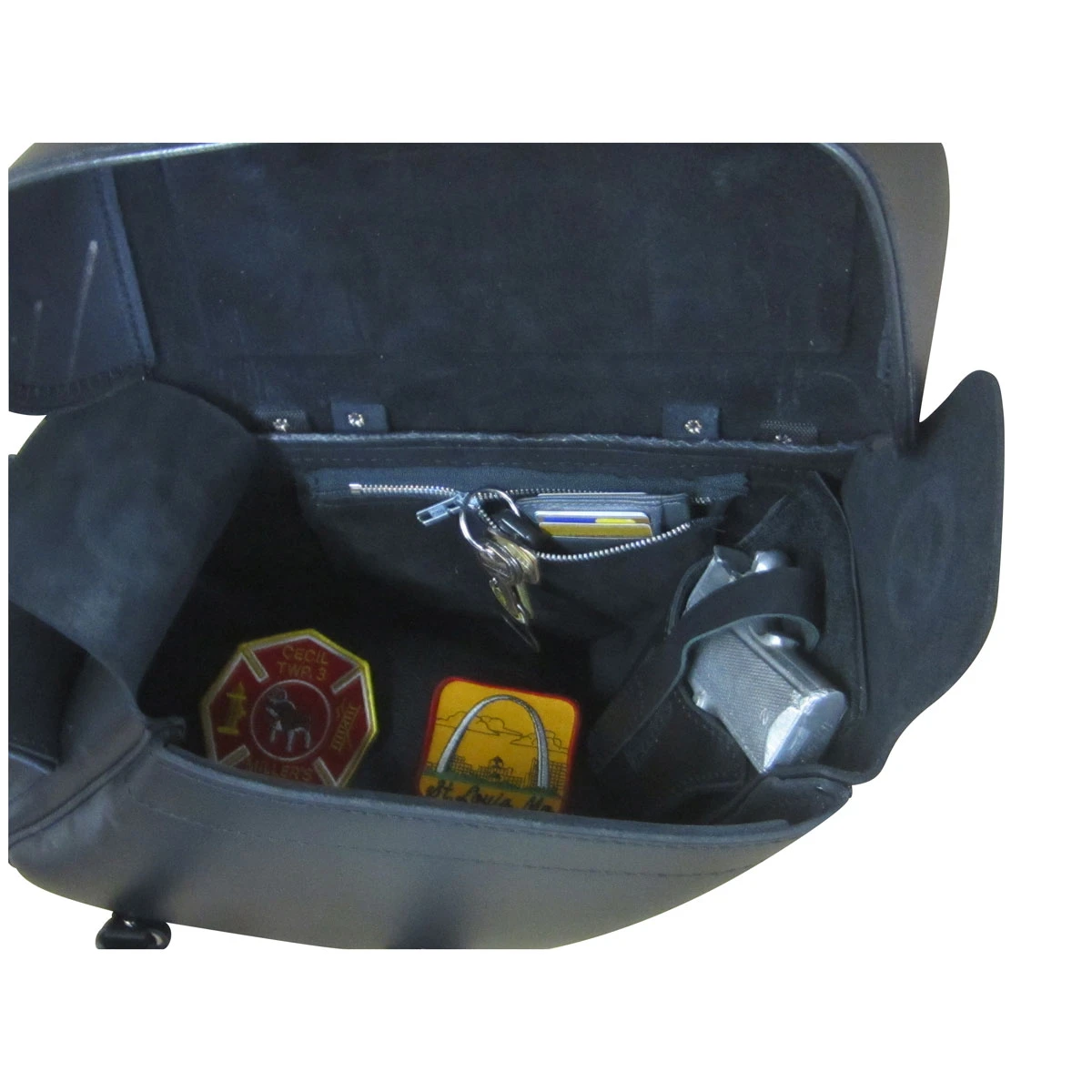 Leatherworks Inc. Leatherworks, Inc. Wide Angle Box Top Saddlebags With Rear Pockets 7 Leatherworks Inc. Leatherworks, Inc. Wide Angle Box Top Saddlebags With Rear Pockets - Image 5
