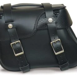 Leatherworks Inc. Leatherworks, Inc. Angle Split Lid Box Basket Weave Saddlebags