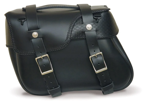 Leatherworks Inc. Leatherworks, Inc. Angle Split Lid Box Basket Weave Saddlebags 3 Leatherworks Inc. Leatherworks, Inc. Angle Split Lid Box Basket Weave Saddlebags