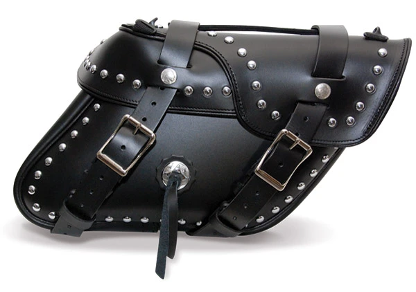 Leatherworks Inc. Leatherworks, Inc. Angle Split Lid Studded Saddlebags 3 Leatherworks Inc. Leatherworks, Inc. Angle Split Lid Studded Saddlebags