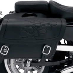 Saddlemen Highwayman Tattoo Black Stitch Large Throwover Saddlebags