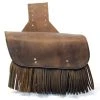 Leatherworks Inc. Leatherworks, Inc. Distressed Brown Throwover Saddlebags With Fringe